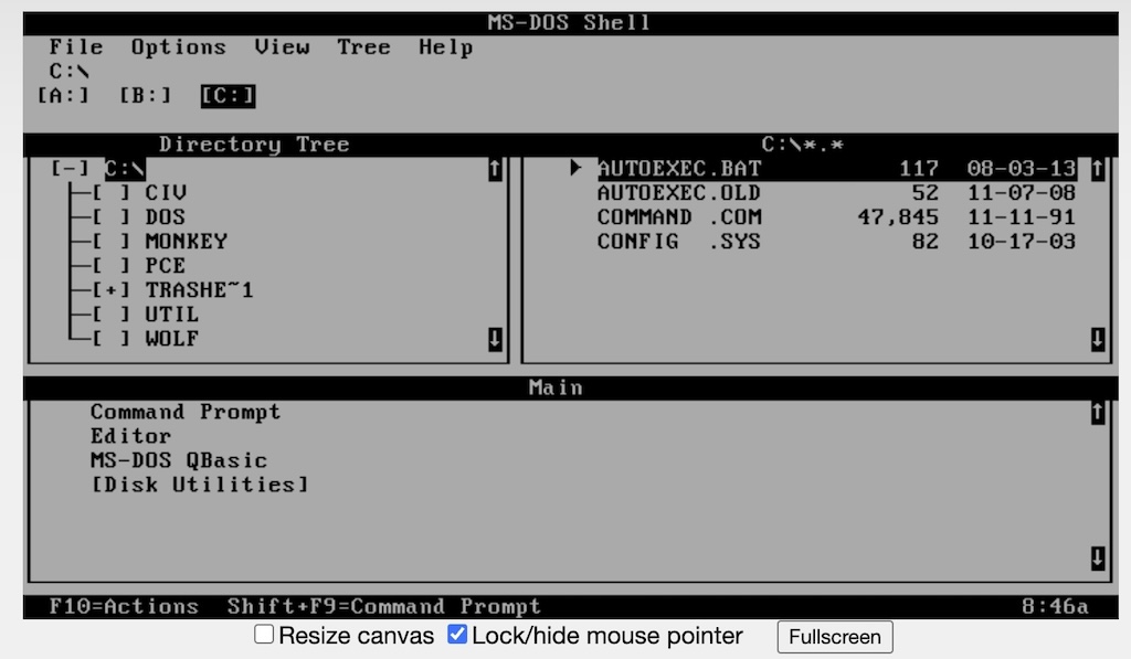 DOSEMU_1 ブラウザで動くレトロPCエミュレータ10選！ZX81からLisa、NeXT、VZまで