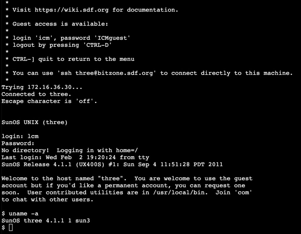 SDF3-1-1024x797 UNIX v7、Multics、OpenVMSへブラウザでログイン！Interim Computer MuseumとSDF.orgが歴史的環境を無料公開
